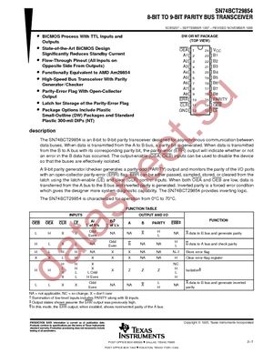 SN74BCT29854NT datasheet  